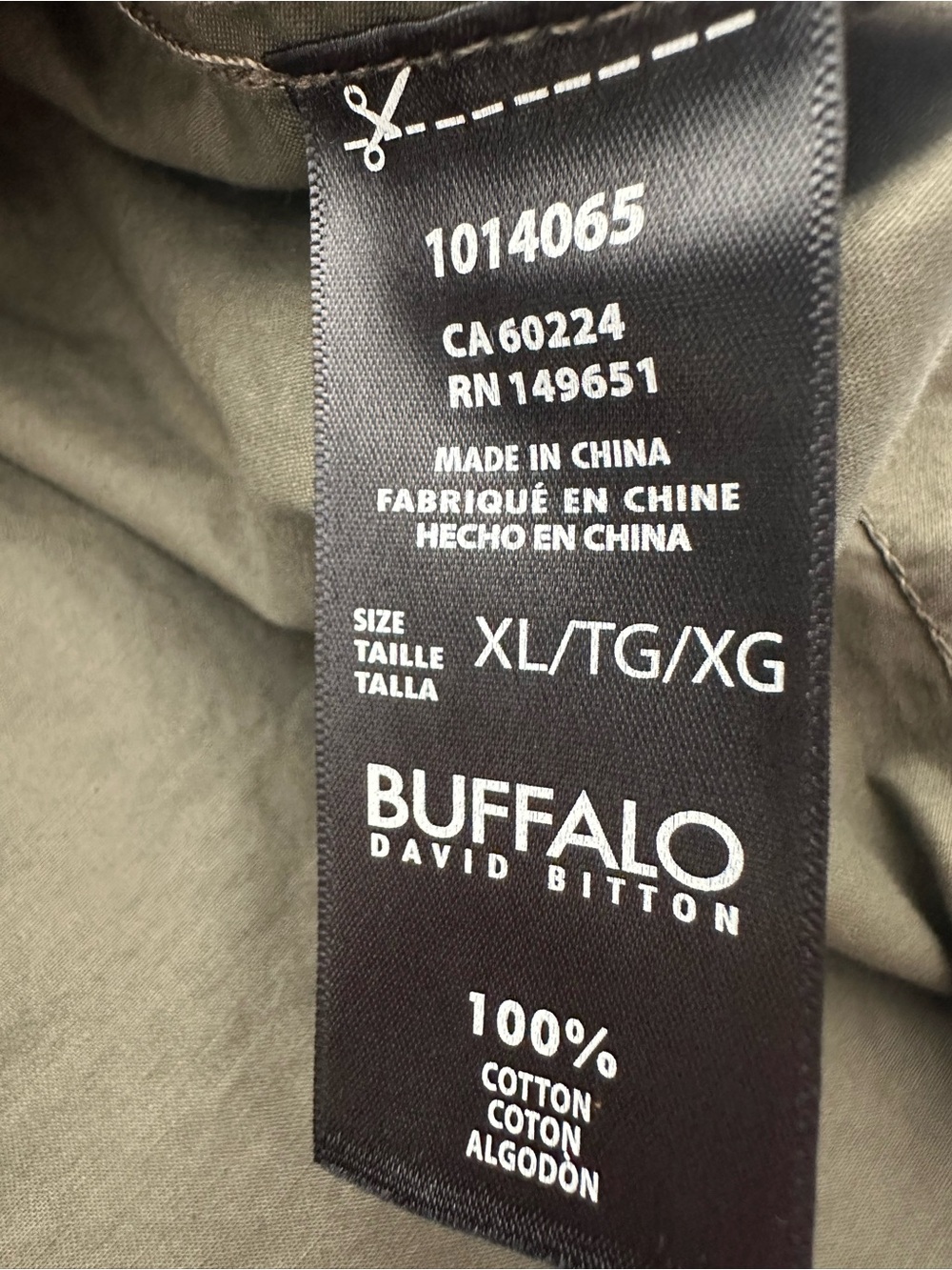 Buffalo David Bitton NWT Utility Jacket with Pockets in Olive size XL - Picture 13 of 14